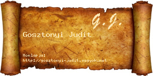 Gosztonyi Judit névjegykártya